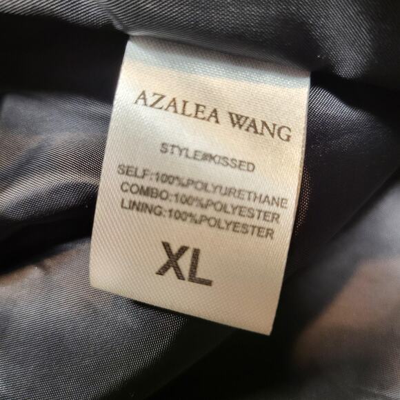 Azalea Wang Graffiti Screams Jacket Womens XL Moto Studded Faux Leather WX055D - Picture 3 of 15